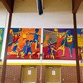 La Plata High School Gym Murals