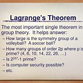 Lagrange's Theorem