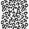 Leopard Print Clip Art Black and White