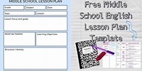 Lesson Plan Template for Middle School English Class