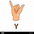 Letter Y in Sign Language Ladies Hand