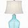 Light Blue Glass Table Lamp