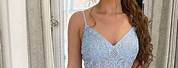 Light Blue Western Prom Dresses