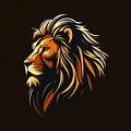 Lion Digital Face Logo