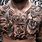 Lion Rose Chest Tattoo