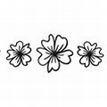 Line Art Floral Border Vector