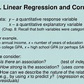 Linear Regression and Correlation