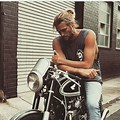 Long Hair Motorcycle Men