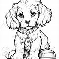 Puppy and Baby Girl Coloring Pages