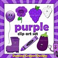 Purple Color Objects Clip Art