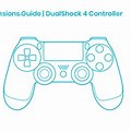 PS4 DualShock 4 Controller Drawing