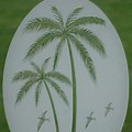 Palm Tree Glass Window Decal