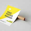 Paper Poster Mockup Free