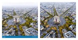 Paris Arc De Triomphe Arial View