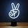 Peace Sign Neon Light