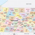 Pennsylvania County Map PA