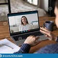 Picture of a Person Speaking On Video Call