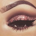 Pink Gold Glitter Eye Makeup