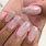 Pink Ombre Glitter Nail Design