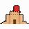 Pixel Art Sandcastle