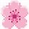 Pixel Cherry Blossom Flower