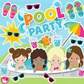 Pool Party Clip Art Flyer