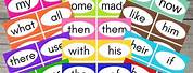 Preschool Sight Words Flash Cards Printable