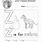 Preschool Worksheets Alphabet Letter Z