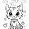 Pretty Cat Coloring Pages