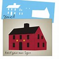 Primitive Saltbox House Stencils