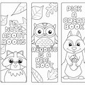 Printable Bookmarks to Color Kids Fall