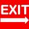 Printable Exit Sign with Arrow