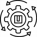 Process Automation Icon Black and White