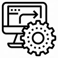 Process Automation Icon White Transparant Background