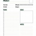 Project List Template Printable