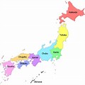 Provinces of Japan with a Clear Background