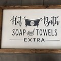 Rustic Bathroom Wall Decor Signs