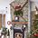 Rustic Christmas Fireplace Mantel