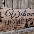 Rustic Wooden House Signs