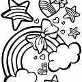 Rainbows and Stars Coloring Pages