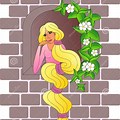 Rapunzel Window Open Vector