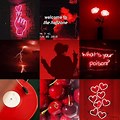 Red Aesthetic Board with Accessories