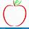 Red Apple Outline Vector