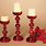 Red Candle Holders