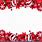 Red Christmas Ornament Border