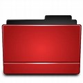 Red Folder Icon Black Background