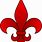 Red Fleur De Lis