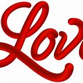 Red Love Word Clip Art