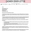 Resume Cover Letter Cashier