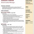 Retail Store Cashier Resume Sample